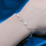 Lắc Tay Bạc Nữ S990 Nguyên Chất Hoa và Lá Nhỏ Xinh L2410070053