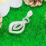 Mặt Dây Chuyền Bạc Nữ Chiếc Lá Trơn Ít Đá Mang Phong Cách Đơn Giản M2412170094
