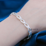 Lắc Tay Bạc Nữ Hình Chiếc Lá Có In Hình Trái Tim L2410060036