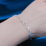 Lắc Tay Bạc Nữ S990 Nguyên Chất Cỏ 4 Lá Vô Cực L2410070030