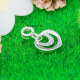 Mặt Dây Chuyền Bạc Nữ S925 Trái Tim Trơn Vòng Trong Nhỏ Phay Sáng Đẹp M2409230051