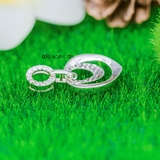 Mặt Dây Chuyền Bạc Nữ S925 Trái Tim Trơn Vòng Trong Nhỏ Phay Sáng Đẹp M2409230051