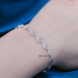 Lắc Tay Bạc Nữ S990 Nguyên Chất Mặt Tròn Kiểu Quả Lắc L2410080008