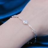 Lắc Tay Bạc Nữ S990 Nguyên Chất Cỏ 4 Lá May Mắn L2410070042