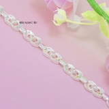 Lắc Tay Bạc Nữ Hình Số 8 Đính Đá Trắng Nhỏ L2410080032