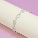 Lắc Tay Bạc Nữ S990 Nguyên Chất Quả Táo Phay Sáng Đẹp L2410070046