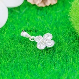 Mặt Dây Chuyền Bạc Nữ Hoa 4 Cánh Đá Xinh Xắn M2412170042