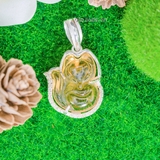 Mặt Dây Chuyền Bạc Nữ Phong Thủy Hồ Ly Đá Vàng Đính Đá M2412170002