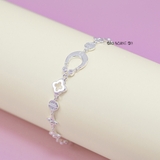 Lắc Tay Bạc Nữ S925 Cartier Cỏ 4 Lá L2410070038