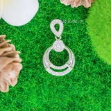 Mặt Dây Chuyền Bạc Nữ Thiết Kế 2 Vòng Tròn Đính Đá Xinh Xắn M2412170024