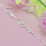 Lắc Tay Bạc Nữ S925 Hình 2 Trái Tim Lồng Vào Nhau L2410070051