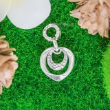 Mặt Dây Chuyền Bạc Nữ S925 Trái Tim Trơn Vòng Trong Nhỏ Phay Sáng Đẹp M2409230051