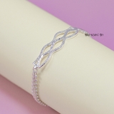 Lắc Tay Bạc Nữ S990 Nguyên Chất Kiểu Lượn Sóng