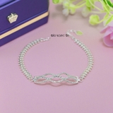 Lắc Tay Bạc Nữ S990 Nguyên Chất Kiểu Lượn Sóng