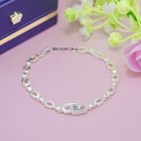 Lắc Tay Bạc Nữ Hình Chữ Nhật Đá Xanh Dương Nổi Bật L2410130022