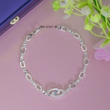 Lắc Tay Bạc Nữ Hình Chữ Nhật Đá Xanh Dương Nổi Bật L2410130022