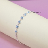 Lắc Tay Bạc Nữ S925 Hàng Đá Xanh Dương Xinh Xắn L2410080015