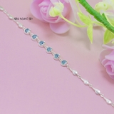 Lắc Tay Bạc Nữ S925 Hàng Đá Xanh Dương Xinh Xắn L2410080015