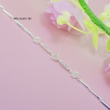 Lắc Tay Bạc Nữ S925 Hình Đa Giác Đính Đá Đẹp L2410080014