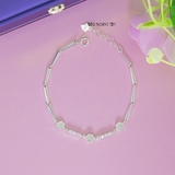 Lắc Tay Bạc Nữ S925 Hình Đa Giác Đính Đá Đẹp L2410080014