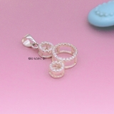 Mặt Dây Chuyền Bạc Trẻ Em S925 Mặt Gấu Tròn Xinh M2409270049