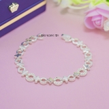 Lắc Tay Bạc Nữ S990 Nguyên Chất Mặt Tròn Kết Hợp Chữ Thập L2410080012