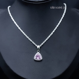 Mặt Dây Chuyền Bạc Nữ Hình Tam Giác Đá Hồng M2412170058