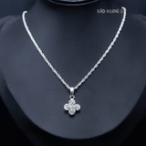 Mặt Dây Chuyền Bạc Nữ Hoa 4 Cánh Đá Xinh Xắn M2412170042