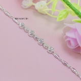 Lắc Tay Bạc Nữ S990 Nguyên Chất Một Hàng 4 Viên Đá Lấp Lánh L2410080003