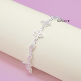 Lắc Tay Bạc Nữ Hoa 4 Cánh Thiết Kế Đơn Giản Đẹp  L2410080018