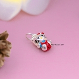 Mặt Dây Chuyền Bạc Trẻ Em Mèo Kitty Yếm Đỏ M2409270039