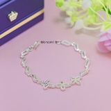 Lắc Tay Bạc Nữ Hoa 4 Cánh Thiết Kế Đơn Giản Đẹp  L2410080018