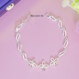 Lắc Tay Bạc Nữ Hoa 4 Cánh Thiết Kế Đơn Giản Đẹp  L2410080018