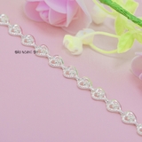 Lắc Tay Bạc Nữ Hình Trái Tim Cách Điệu Tinh Tế L2410070049