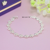 Lắc Tay Bạc Nữ Hình Trái Tim Cách Điệu Tinh Tế L2410070049