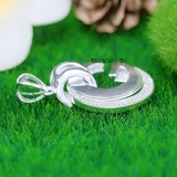 Mặt Dây Chuyền Bạc Nữ Chữ G Đính Đá Lấp Lánh M2412170030