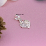 Mặt Dây Chuyền Bạc Nữ Hình Chiếc Lá In Hình Bàn Chân M2409210034