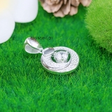 Mặt Dây Chuyền Bạc Nữ Tròn Đá 6 Ly Nổi Bật M2412170102