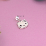 Mặt Dây Chuyền Bạc Trẻ Em Mặt Mèo Kitty Trơn M2409270043