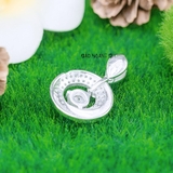 Mặt Dây Chuyền Bạc Nữ Tròn Đá 6 Ly Nổi Bật M2412170102
