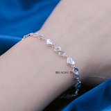 Lắc Tay Bạc Nữ S990 Nguyên Chất Trái Tim Vô Cực L2410070028