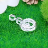Mặt Dây Chuyền Bạc Nữ Tròn Đá 5 Ly Có Thể Chuyển Động M2412170046