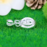 Mặt Dây Chuyền Bạc Nữ Tròn Đá 5 Ly Có Thể Chuyển Động M2412170046