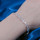 Lắc Tay Bạc Nữ Hình Số 8 Móc Dày Chắn Chắn L2410070047