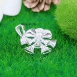 Mặt Dây Chuyền Bạc Nữ Hình Bông Hoa 6 Cánh Hai Tầng Sang Trọng Tinh Tế M2412170037