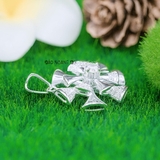 Mặt Dây Chuyền Bạc Nữ Hình Bông Hoa 6 Cánh Hai Tầng Sang Trọng Tinh Tế M2412170037