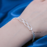 Lắc Tay Bạc Nữ S990 Nguyên Chất Kiểu Lượn Sóng