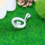 Mặt Dây Chuyền Bạc Nữ Tròn Đá 6 Ly Sang Trọng M2412170016