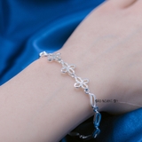 Lắc Tay Bạc Nữ Hoa 4 Cánh Thiết Kế Đơn Giản Đẹp  L2410080018