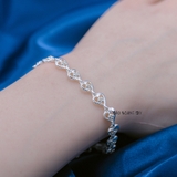 Lắc Tay Bạc Nữ Hình Trái Tim Cách Điệu Tinh Tế L2410070049